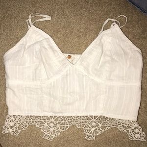 White Free People crop top